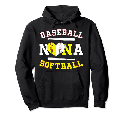 Baseball Softball Nana Softball Baseball Hoodie - Novelty Apparel Unisex - T-Shirt, Sweatshirt, Hoodie