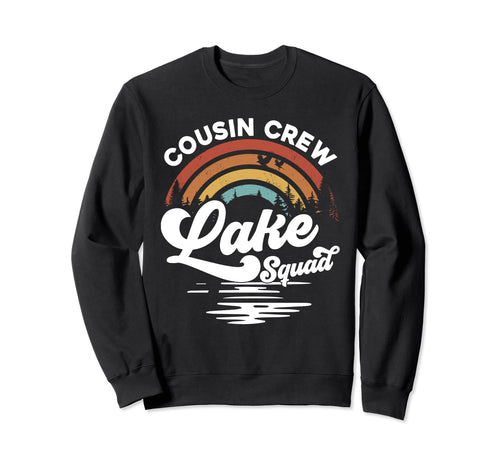 Cousin Crew Lake Squad Groovy Sweatshirt - Unique Graphic Men Women - T-Shirt, Sweatshirt, Hoodie