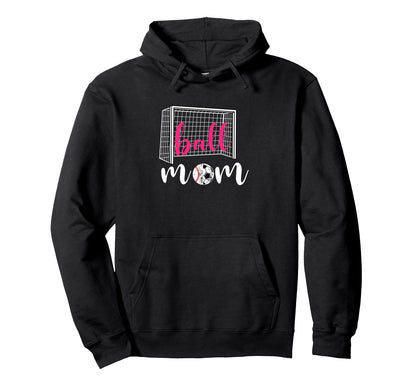 Soccer Mom Ball Football Game Day Funny Hoodie - Unique Graphic Men Women - T-Shirt, Sweatshirt, Hoodie
