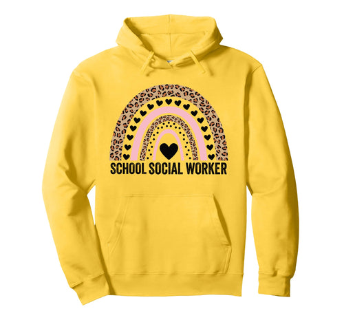School Social Worker Rainbow 2023 Hoodie - Unique Graphic Unisex - T-Shirt, Sweatshirt, Hoodie