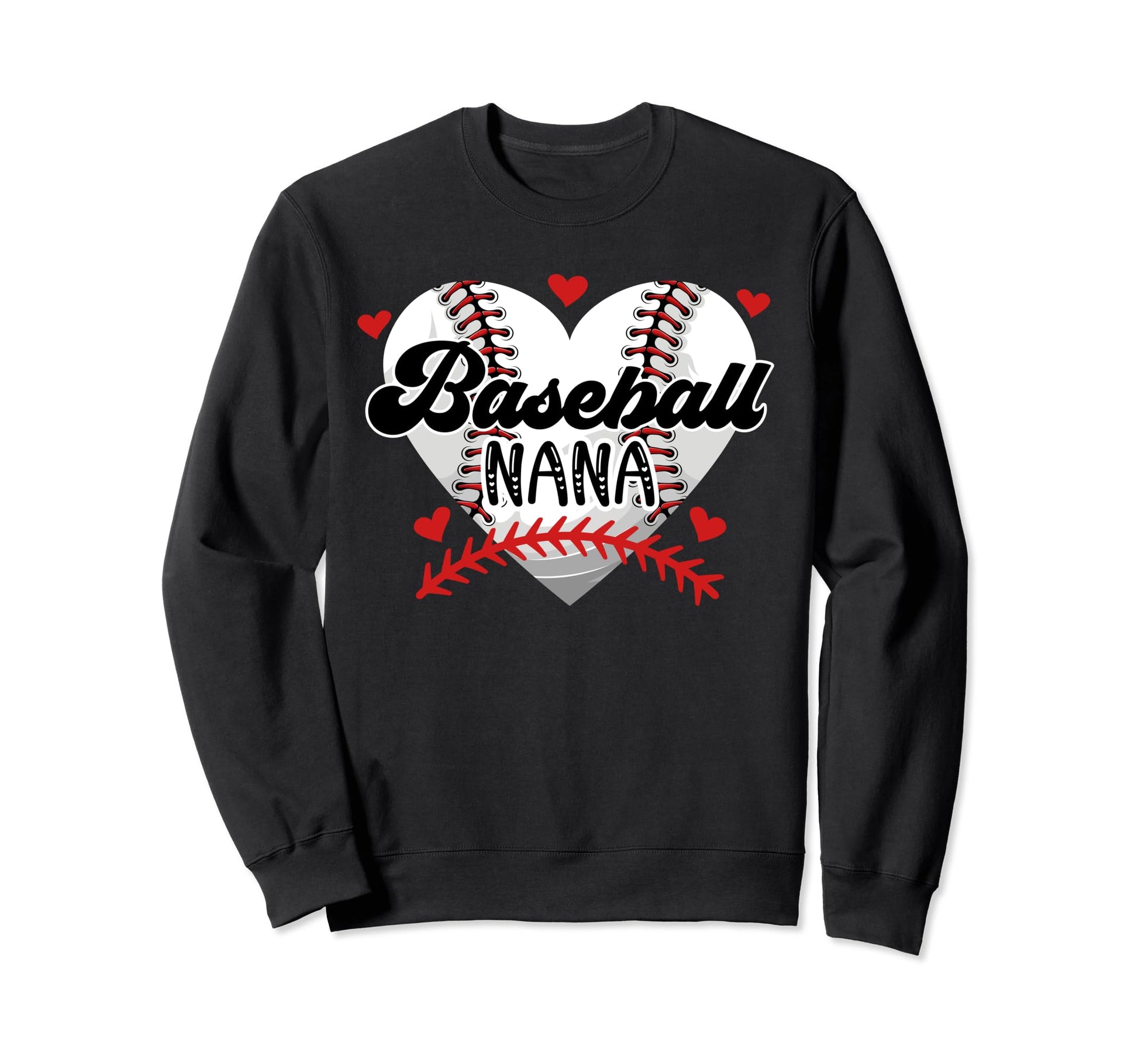 Baseball Nana Heart Nana Sweatshirt - Casual Everyday Wear for Adults - T-Shirt, Sweatshirt, Hoodie