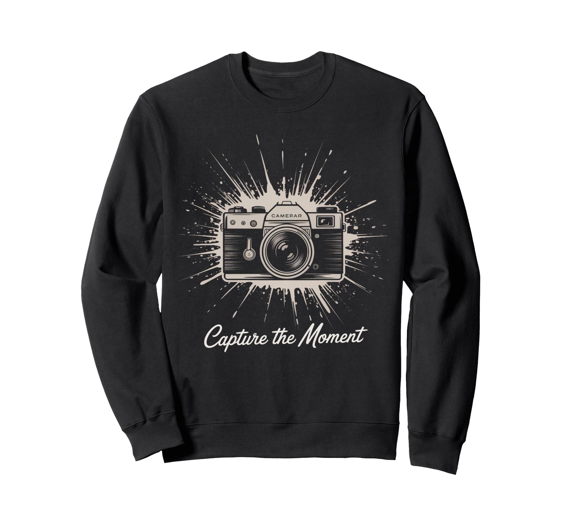 Capture Moment Camera Sweatshirt - Casual Everyday Wear Men Women - T-Shirt, Sweatshirt, Hoodie