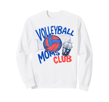 Volleyball Moms Club Doodle Proud Sweatshirt - Minimalist Print Men Women - T-Shirt, Sweatshirt, Hoodie