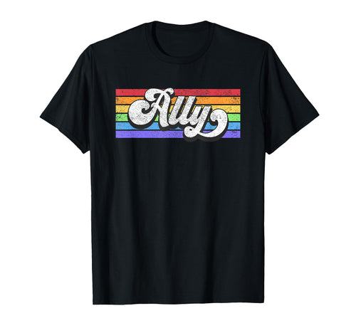Lgbtq Ally Rainbow Pride T-Shirt - Aesthetic Graphic Men Women - T-Shirt, Sweatshirt, Hoodie