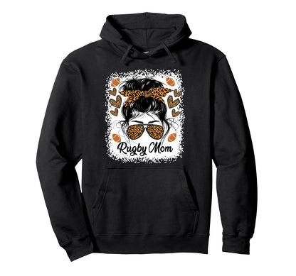 Rugby Mom Rugby Player Stylish Hoodie - Aesthetic Graphic for Adults - T-Shirt, Sweatshirt, Hoodie