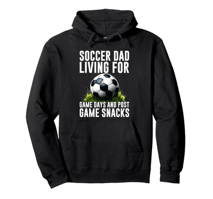 Living Game Days And Post Game Snacks Hoodie - Trendy Graphic Unisex - T-Shirt, Sweatshirt, Hoodie