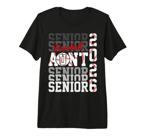 2026 Baseball Senior Aunt T-Shirt - Fun Novelty Design Men Women - T-Shirt, Sweatshirt, Hoodie
