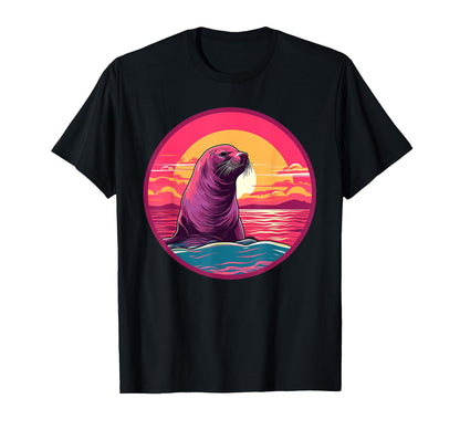 Vaporwave Seal I Aesthetic Seal T-Shirt - Casual Everyday Wear Unisex - T-Shirt, Sweatshirt, Hoodie