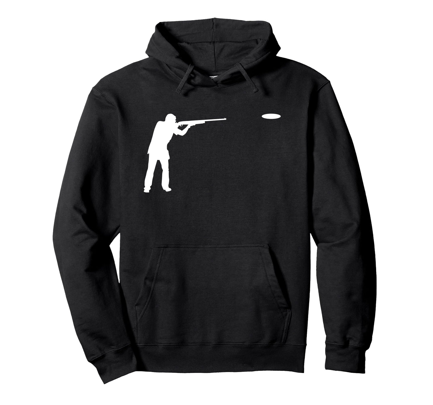 Silhouette Sporting Clays Player Hoodie - Minimalist Print for Adults - T-Shirt, Sweatshirt, Hoodie
