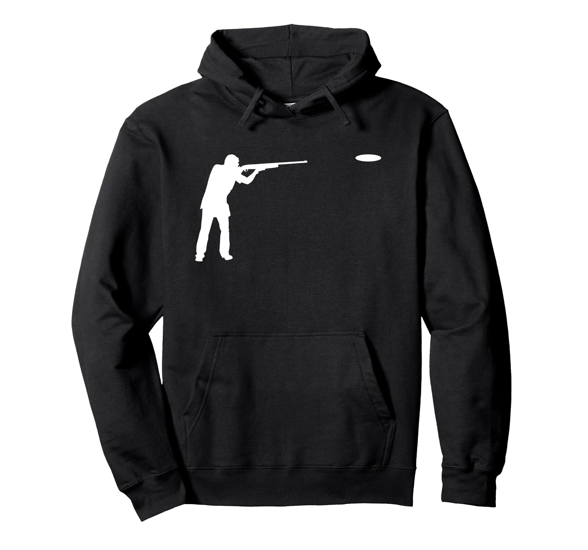 Silhouette Sporting Clays Player Hoodie - Minimalist Print for Adults - T-Shirt, Sweatshirt, Hoodie