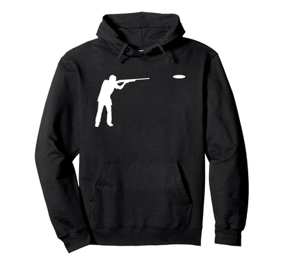 Silhouette Sporting Clays Player Hoodie - Minimalist Print for Adults - T-Shirt, Sweatshirt, Hoodie