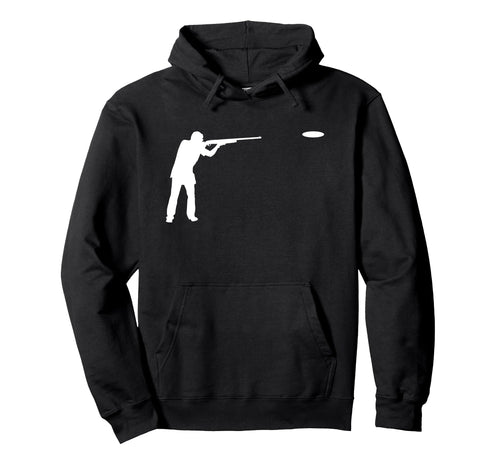Silhouette Sporting Clays Player Hoodie - Minimalist Print for Adults - T-Shirt, Sweatshirt, Hoodie