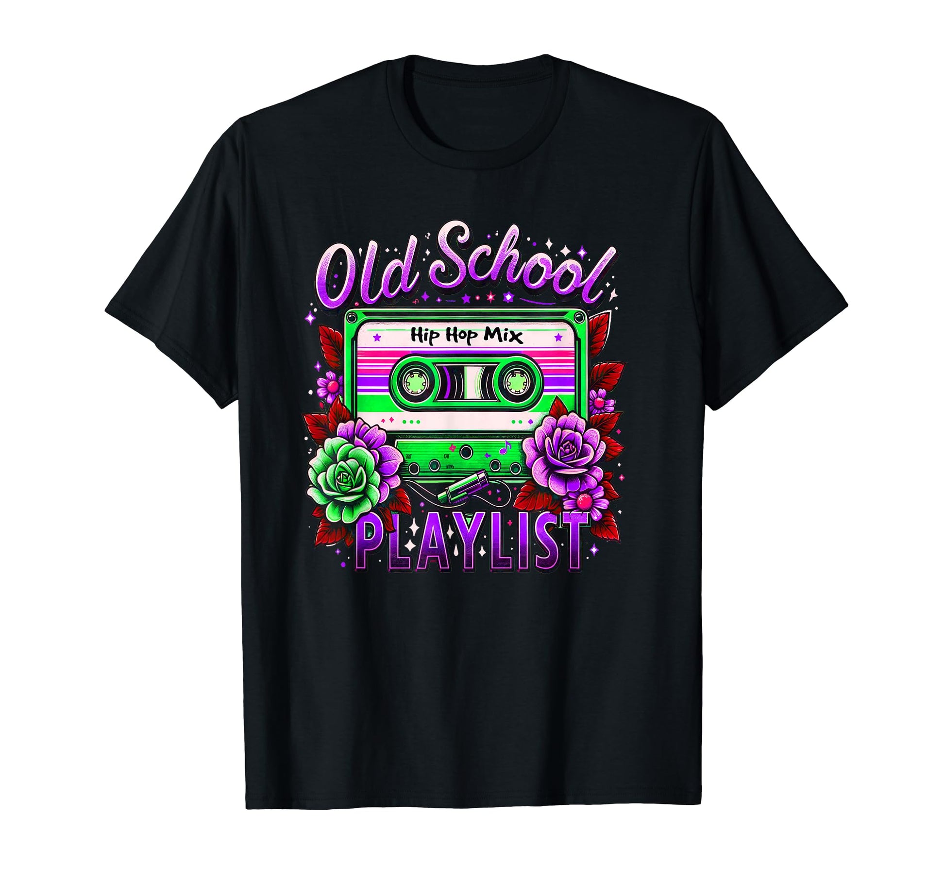 80S Old School Hip Hop Mix Cassette T-Shirt - Aesthetic Graphic for Adults - T-Shirt, Sweatshirt, Hoodie