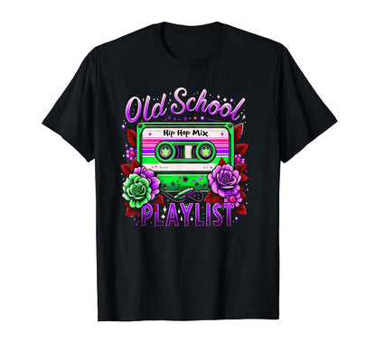 80S Old School Hip Hop Mix Cassette T-Shirt - Aesthetic Graphic for Adults - T-Shirt, Sweatshirt, Hoodie