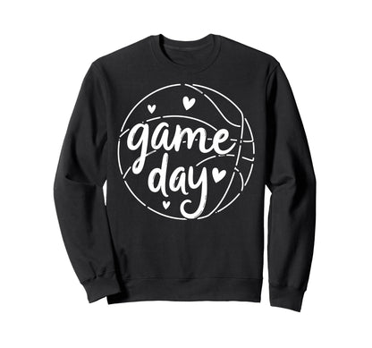 Game Day Vibes Basketball Player Sweatshirt - Custom Art Print for Adults - T-Shirt, Sweatshirt, Hoodie