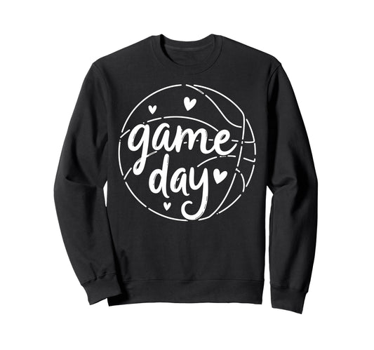 Game Day Vibes Basketball Player Sweatshirt - Custom Art Print for Adults - T-Shirt, Sweatshirt, Hoodie