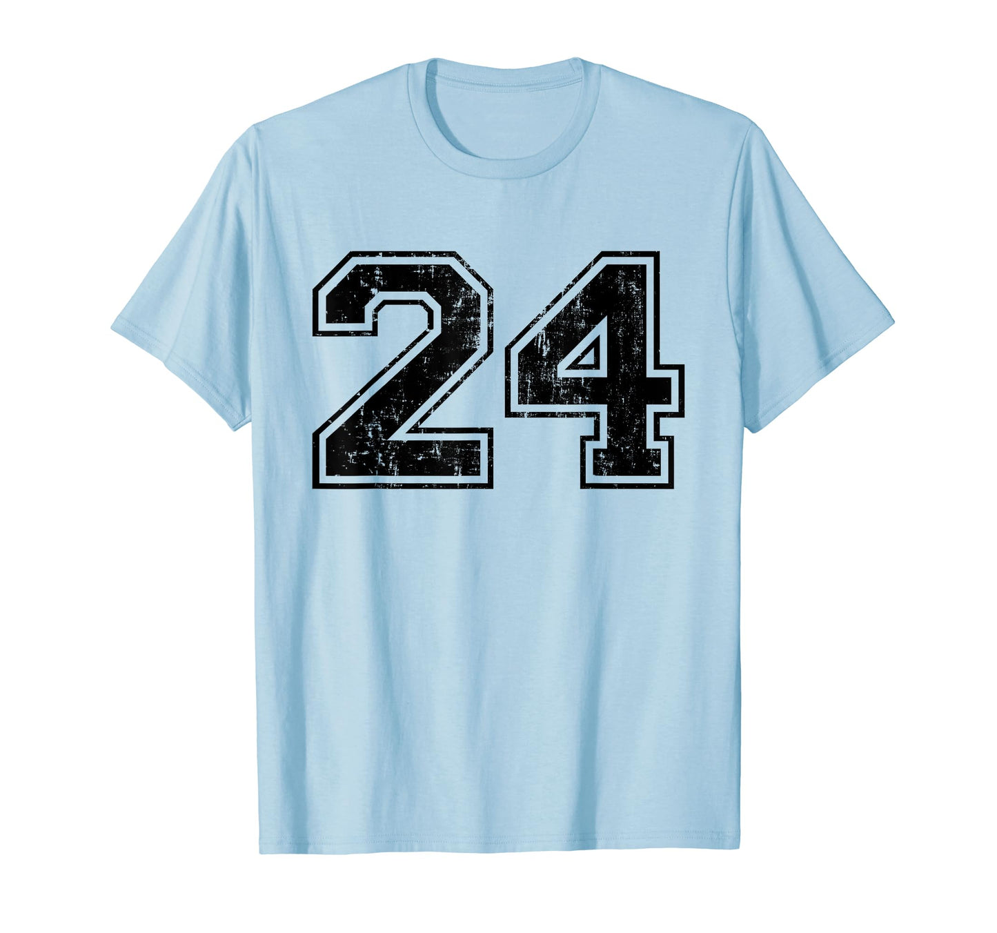 Number 24 Varsity Distressed Sport T-Shirt - Streetwear Style Men Women - T-Shirt, Sweatshirt, Hoodie