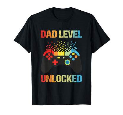 Dad Level Unlocked Funny New Dad T-Shirt - Casual Everyday Wear Unisex - T-Shirt, Sweatshirt, Hoodie