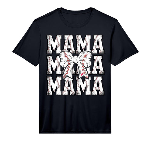 Mens Baseball Mama Coquette Bow T-Shirt - Streetwear Style Men Women - T-Shirt, Sweatshirt, Hoodie