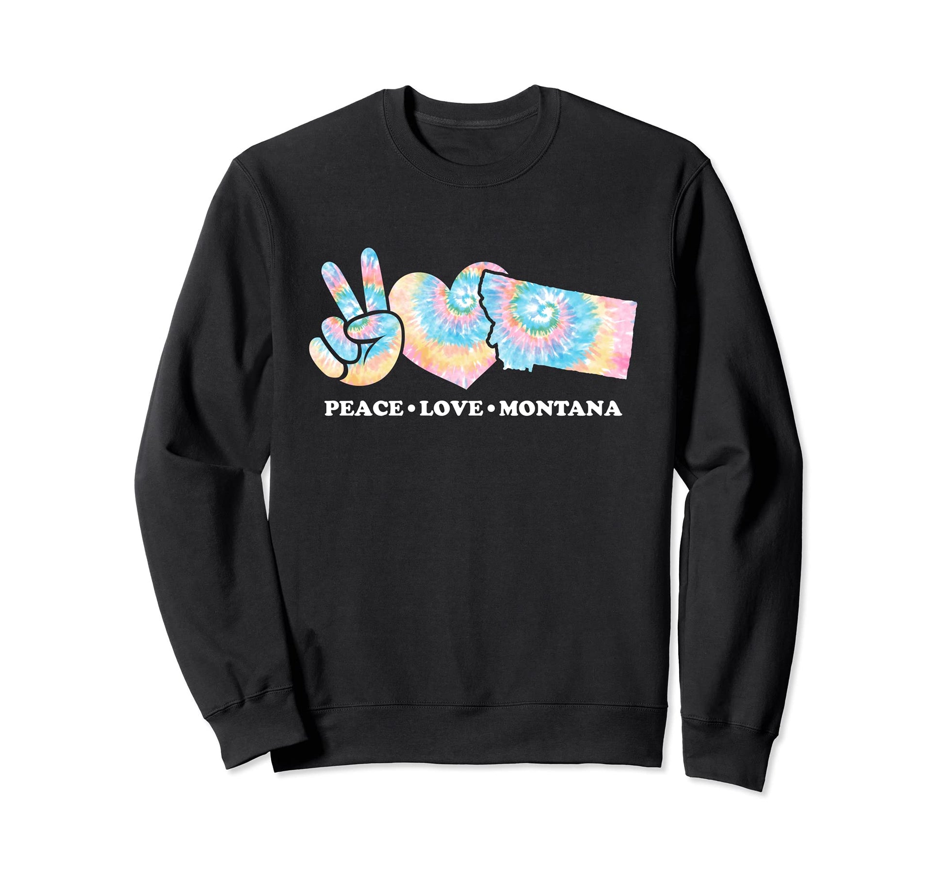 Tie Dye Montana Hippie Gift Co Hoodie - Fun Novelty Design for Adults - T-Shirt, Sweatshirt, Hoodie