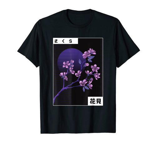 Japanese Cherry Blossom Japanese Woodcut T-Shirt - Unique Graphic Unisex - T-Shirt, Sweatshirt, Hoodie