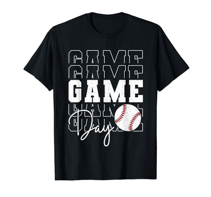 Game Day Baseball Mama Mom Touch Down T-Shirt - Unique Graphic Unisex - T-Shirt, Sweatshirt, Hoodie