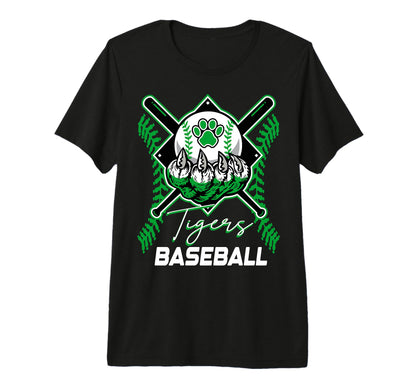 Tigers Baseball Mom Game Day Paw T-Shirt - Casual Everyday Wear Unisex - T-Shirt, Sweatshirt, Hoodie