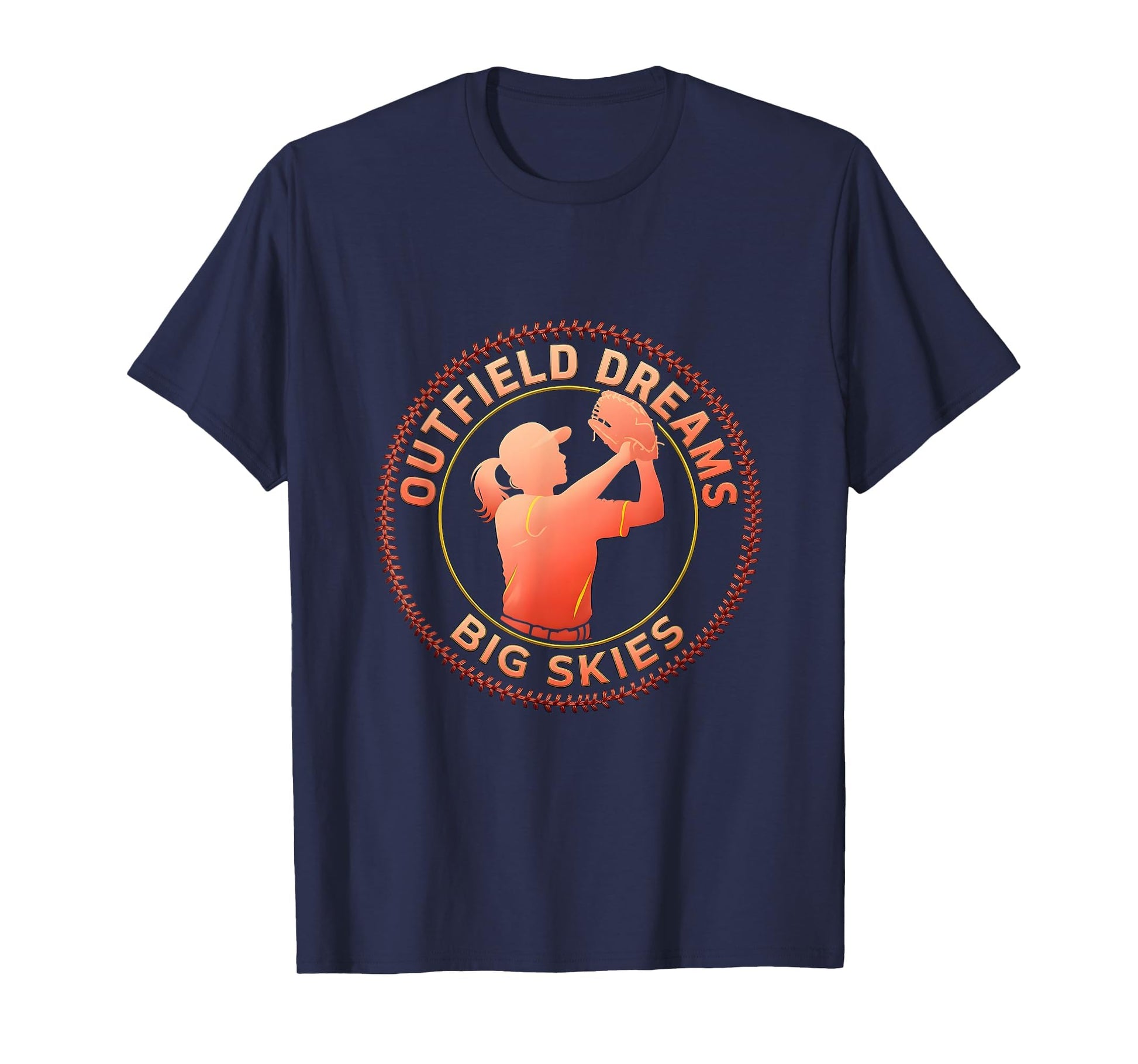Outfield Dreams Big Skies Baseball T-Shirt - Aesthetic Graphic Men Women - T-Shirt, Sweatshirt, Hoodie