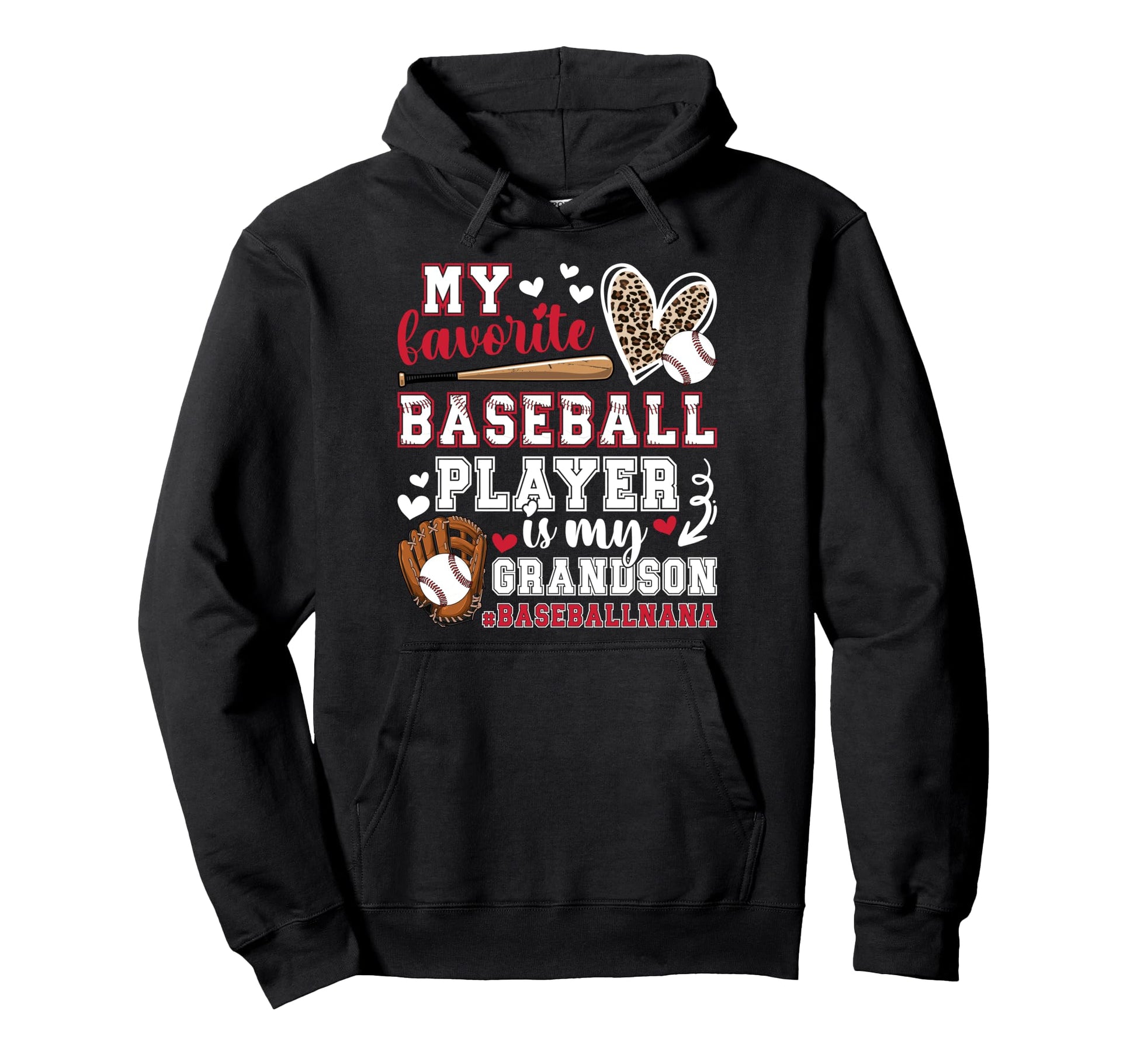 Baseball Nana Grandma Proud Baseball Hoodie - Custom Art Print Unisex - T-Shirt, Sweatshirt, Hoodie