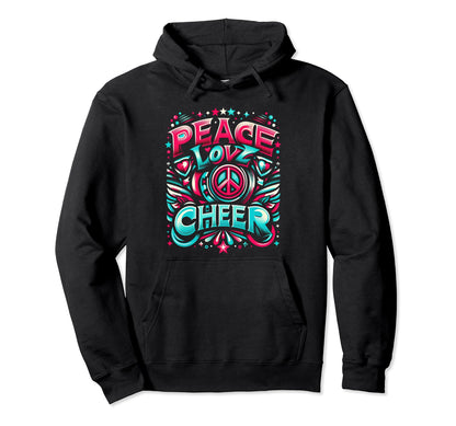 Joyful Life Peace Love And Cheer Hoodie - Graphic Print Men Women - T-Shirt, Sweatshirt, Hoodie