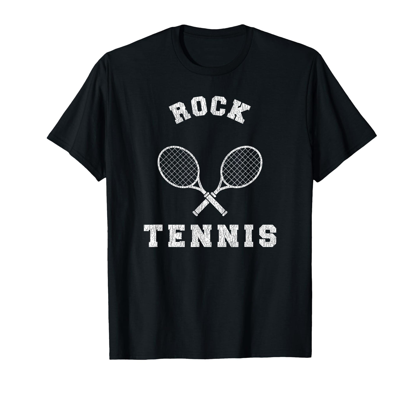 Rock Tennis Team Distressed 90S T-Shirt - Aesthetic Graphic for Adults - T-Shirt, Sweatshirt, Hoodie