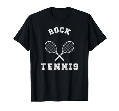 Rock Tennis Team Distressed 90S T-Shirt - Aesthetic Graphic for Adults - T-Shirt, Sweatshirt, Hoodie