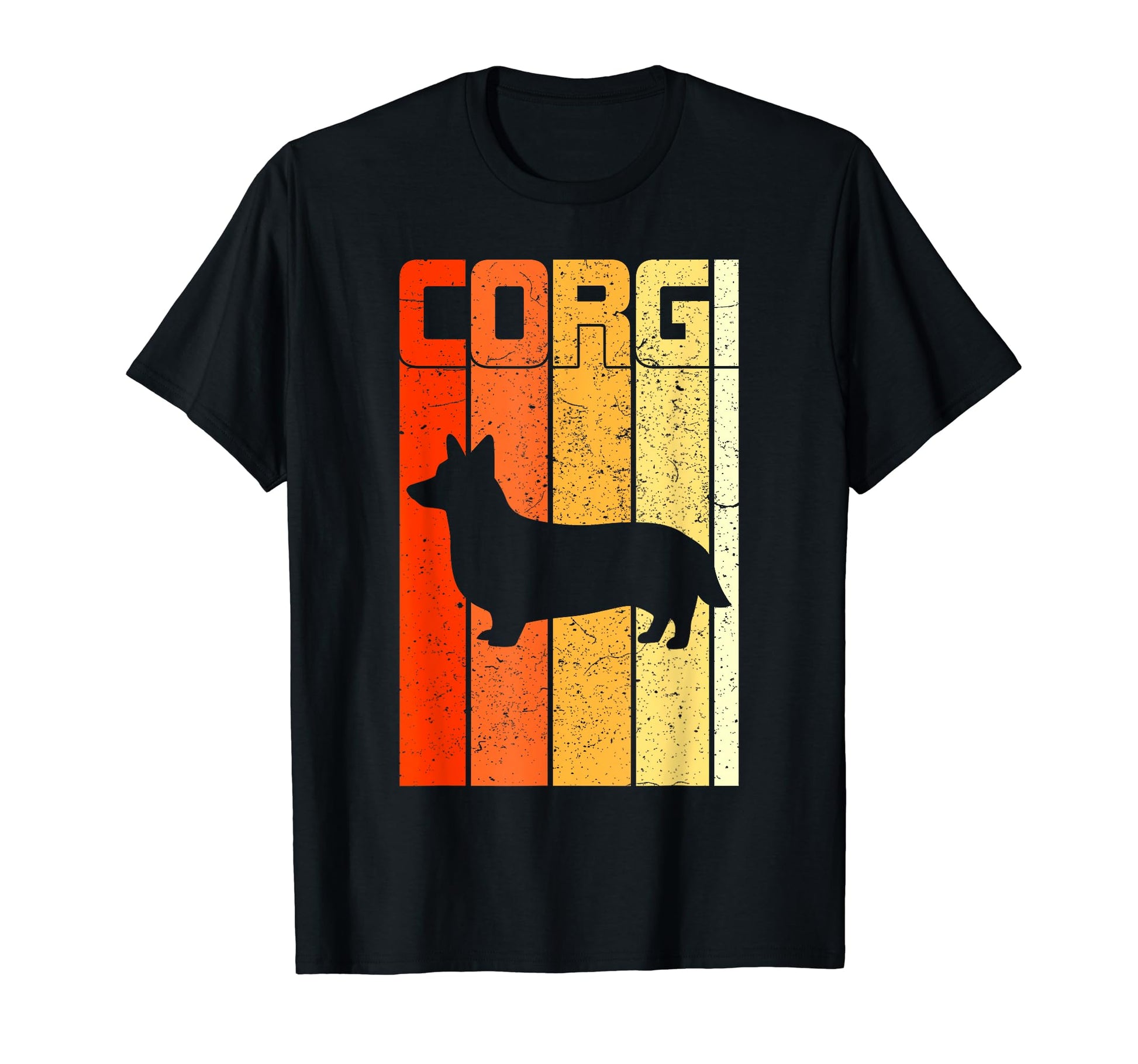 Welsh Corgi Dog Stripes T-Shirt - Aesthetic Graphic Unisex - T-Shirt, Sweatshirt, Hoodie