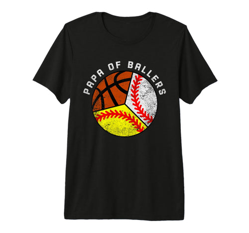 Mens Papa Ballers Funny Baseball T-Shirt - Fun Novelty Design Unisex - T-Shirt, Sweatshirt, Hoodie