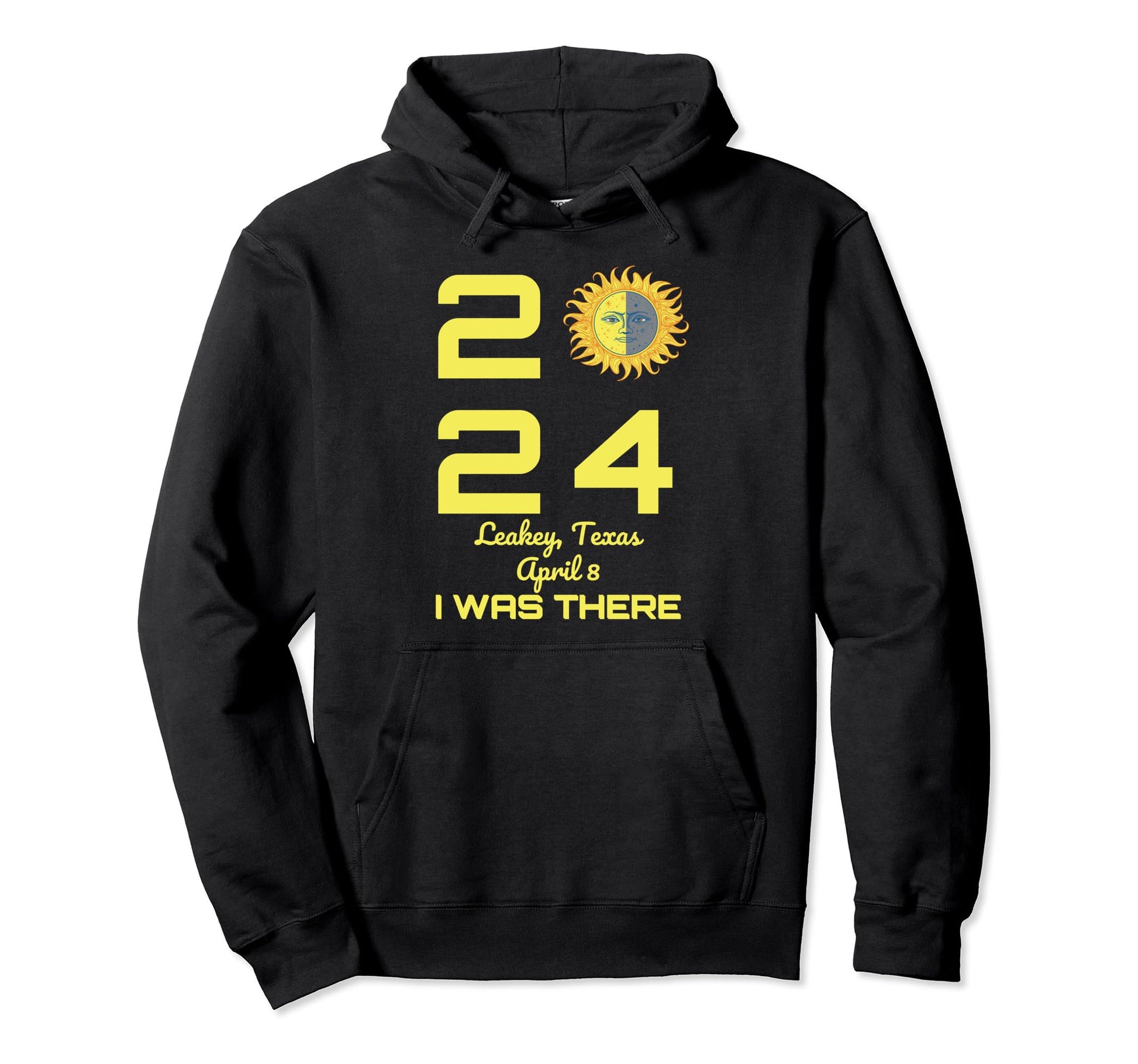 Boho Total Solar Eclipse Leakey Texas Hoodie - Unique Graphic for Adults - T-Shirt, Sweatshirt, Hoodie