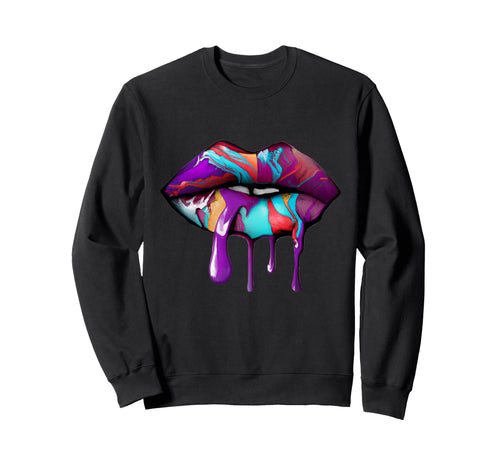 Rainbow Lips Lip Art Colorful Sweatshirt - Graphic Print Men Women - T-Shirt, Sweatshirt, Hoodie