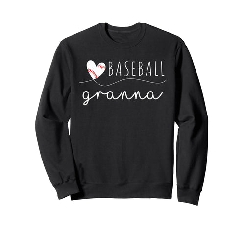 Baseball Granna Baseball Heart Family Sweatshirt - Minimalist Print Unisex - T-Shirt, Sweatshirt, Hoodie