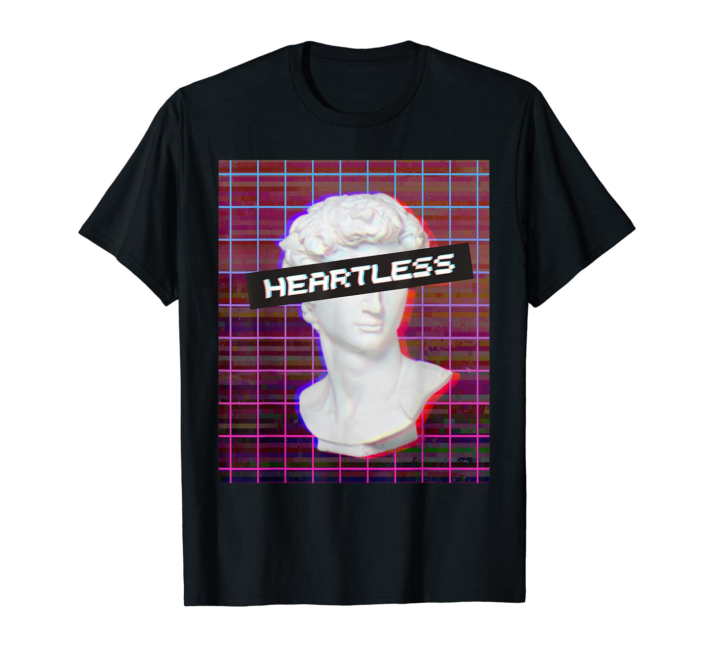 Heartless Aesthetic Roman Bust Vaporwave T-Shirt - Custom Art Print Unisex - T-Shirt, Sweatshirt, Hoodie