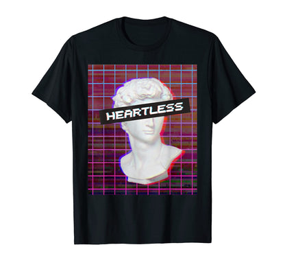 Heartless Aesthetic Roman Bust Vaporwave T-Shirt - Custom Art Print Unisex - T-Shirt, Sweatshirt, Hoodie