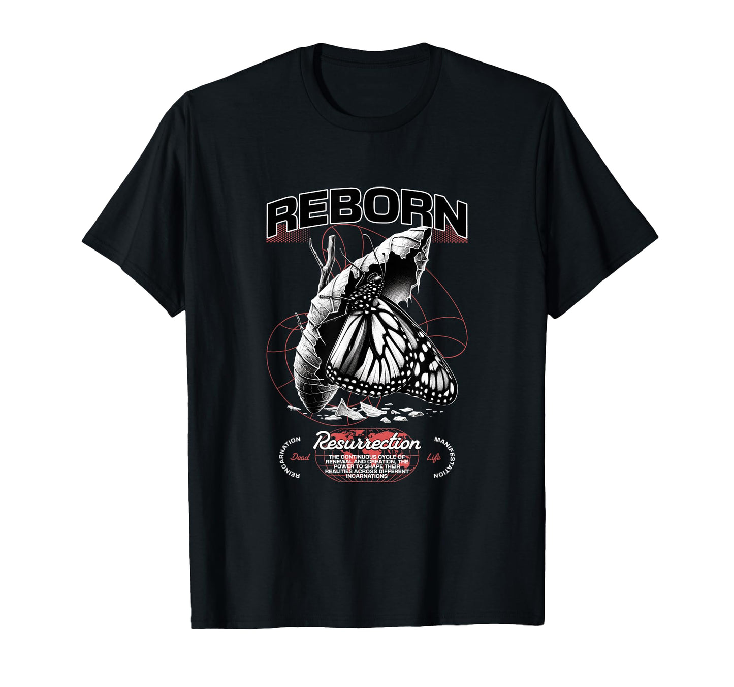 Butterfly Reborn Y2K Grunge T-Shirt - Fun Novelty Design Men Women - T-Shirt, Sweatshirt, Hoodie