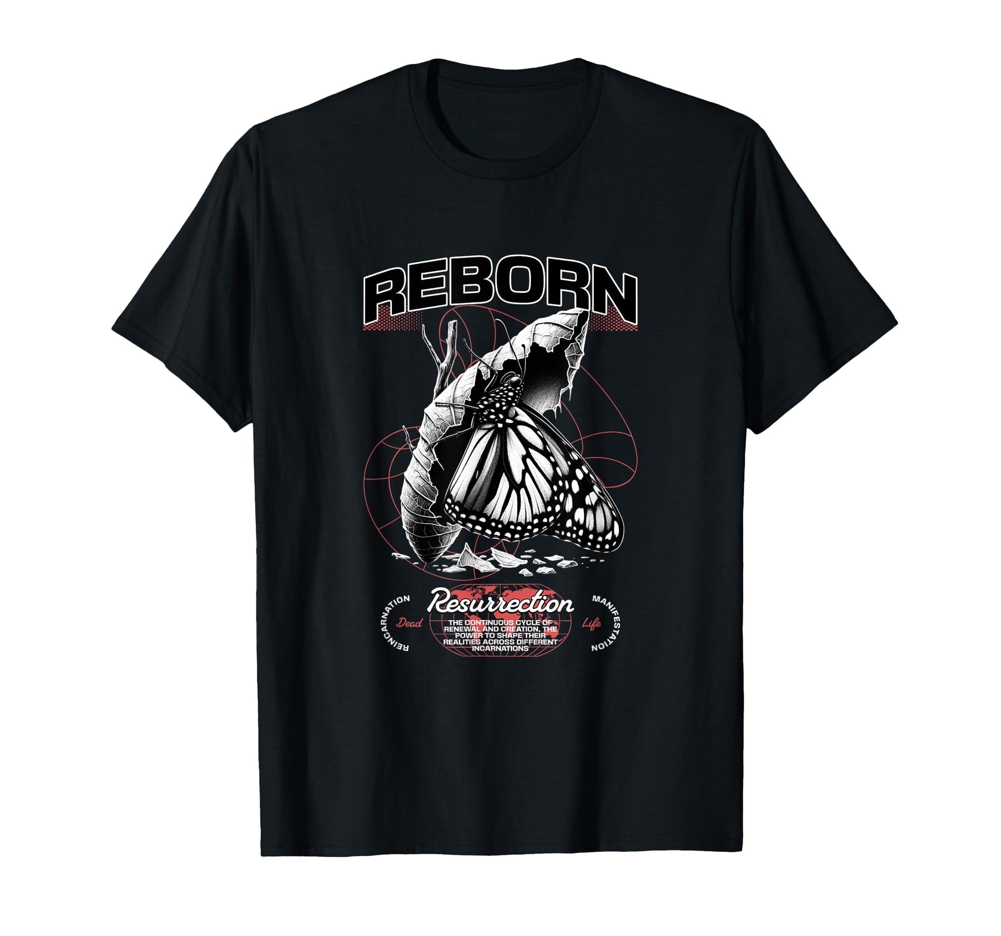 Butterfly Reborn Y2K Grunge T-Shirt - Fun Novelty Design Men Women - T-Shirt, Sweatshirt, Hoodie