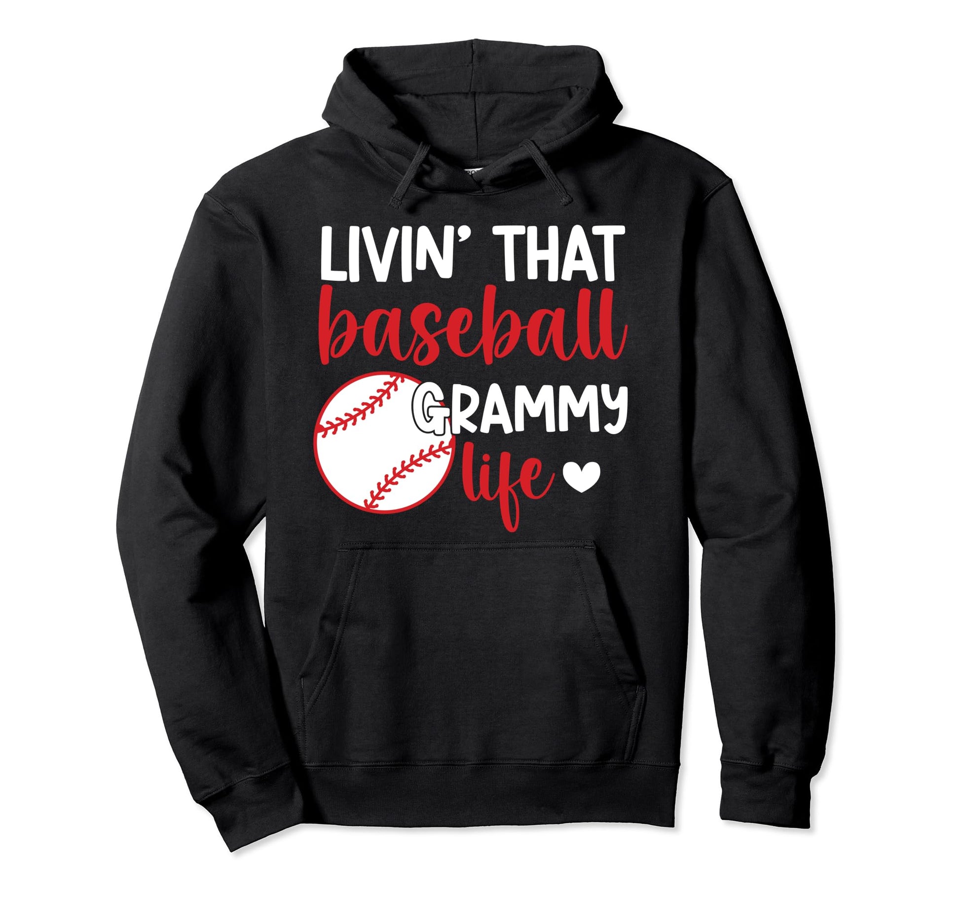 Livin That Baseball Grammy Life Hoodie - Aesthetic Graphic Men Women - T-Shirt, Sweatshirt, Hoodie