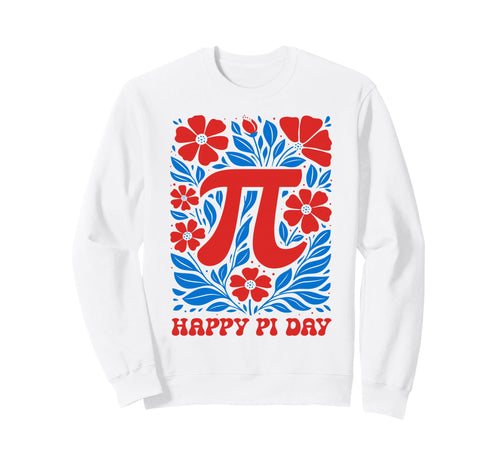 Happy Pi Day Symbol Boho Flower Sweatshirt - Aesthetic Graphic for Adults - T-Shirt, Sweatshirt, Hoodie