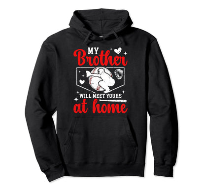 Home Baseball Catcher Sister Baseball Hoodie - Fun Novelty Design Unisex - T-Shirt, Sweatshirt, Hoodie