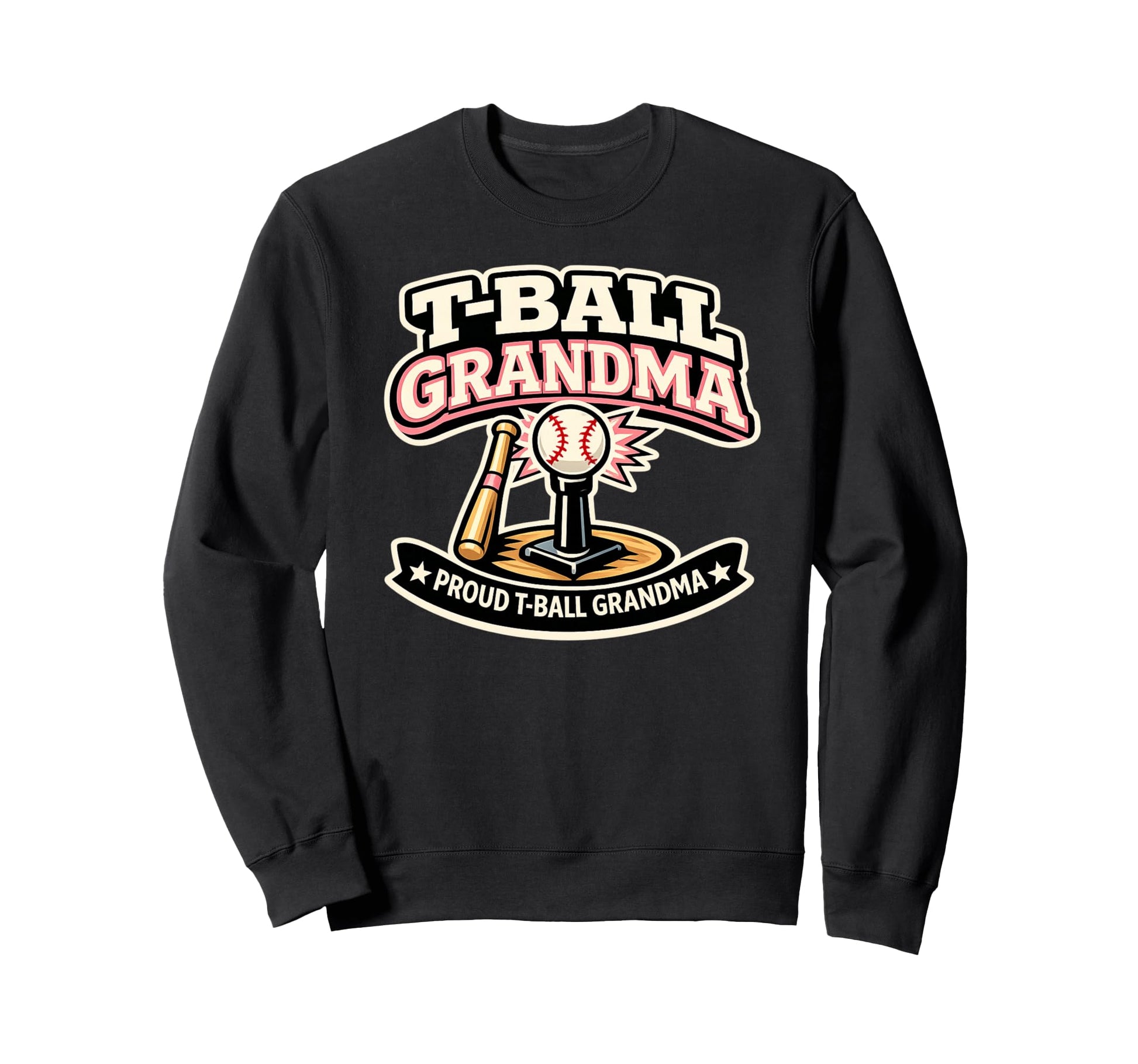 T Ball Grandma Proud Baseball Grandparent Sweatshirt - Graphic Print Unisex - T-Shirt, Sweatshirt, Hoodie
