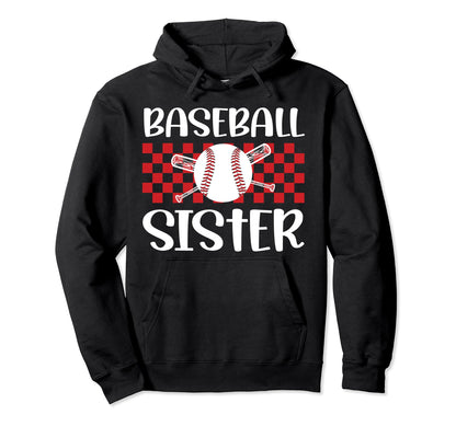 Baseball Sister Baseball Player Hoodie - Aesthetic Graphic Men Women - T-Shirt, Sweatshirt, Hoodie