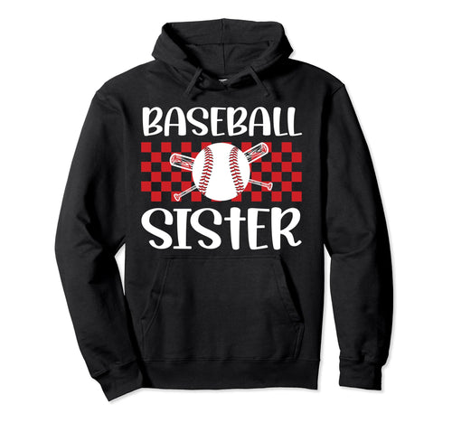 Baseball Sister Baseball Player Hoodie - Aesthetic Graphic Men Women - T-Shirt, Sweatshirt, Hoodie