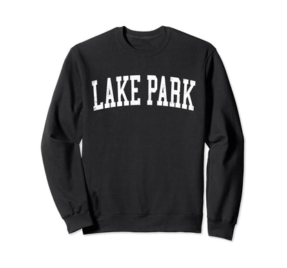 Lake Park Fl Distressed White Sweatshirt - Streetwear Style for Adults - T-Shirt, Sweatshirt, Hoodie