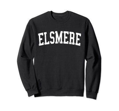Elsmere Ky Distressed White Varsity Sweatshirt - Graphic Print for Adults - T-Shirt, Sweatshirt, Hoodie