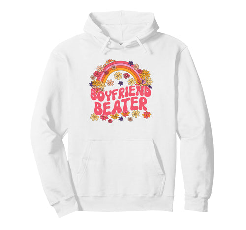 Boyfriend Beater Floral Rainbow Hoodie - Custom Art Print Unisex - T-Shirt, Sweatshirt, Hoodie